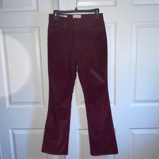 Universal Threads High Rise Ankle Bootcut Burgundy Corduroy Pants Size 2/26R