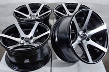 15x8 Wheels Rims Black Polish 4x100 Honda Accord Civic Corolla Mini Cooper Miata