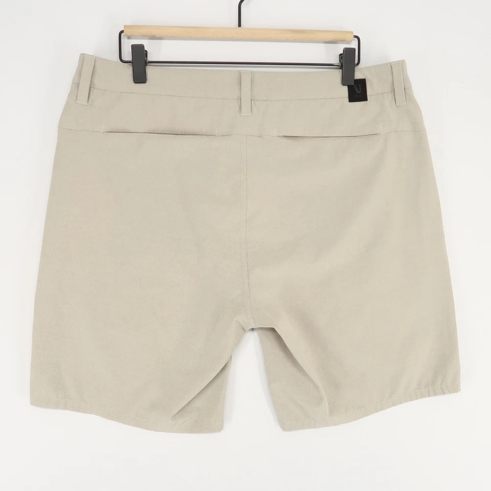 Vuori Aim Shorts Mens 34 Beige Athleisure Golf Chino Stretch Casual Performance - Image 2 of 4