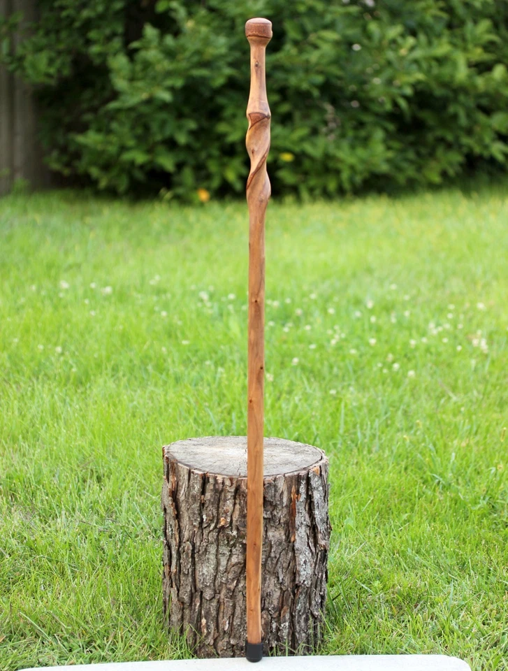 VTG Caved Twist w/ Fighting Knob Grip Walking Stick 39.5"L Live TouchRubber Tip - Image 2 of 4