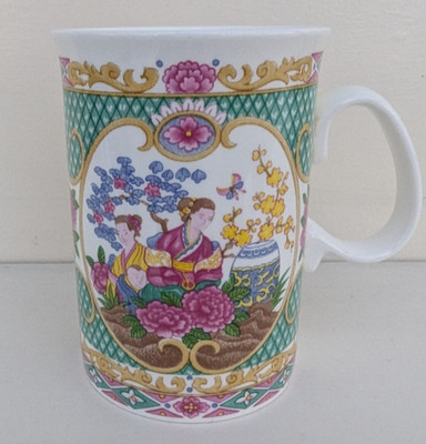 DUCHESS Fine Bone China Oriental Scene Tasse, Becher. Made in England.