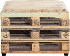 HAKU Möbel Storage Bench Ottoman Synthetic Fabric With Leather Look