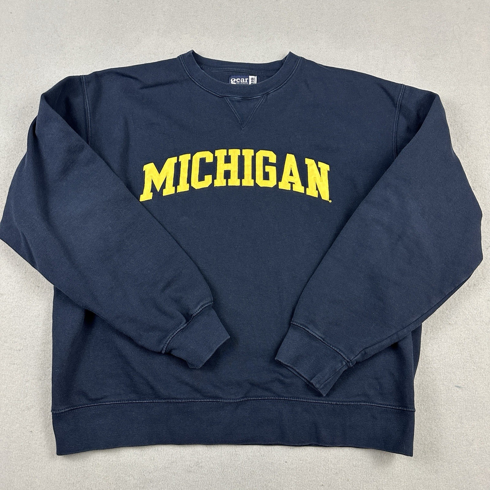 Michigan Wolverines Sweatshirt Men Large Blue Yellow Ncaa Football Gear Sports L