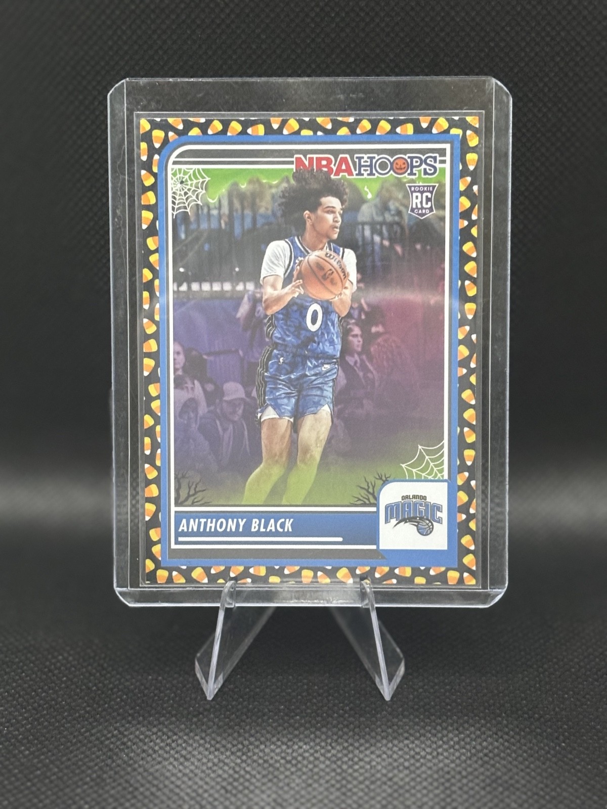 2023-2024 NBA Haunted Hoops Anthony Black Spider-Web Holo Pattern #88 Magic RC