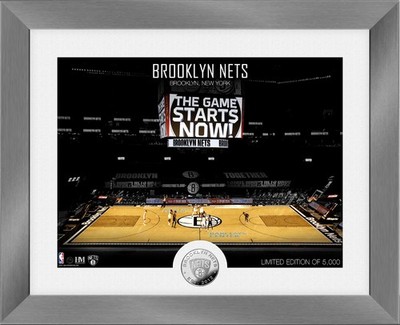 Brooklyn Nets NBA Stadion ART DECO Bild mit Münze