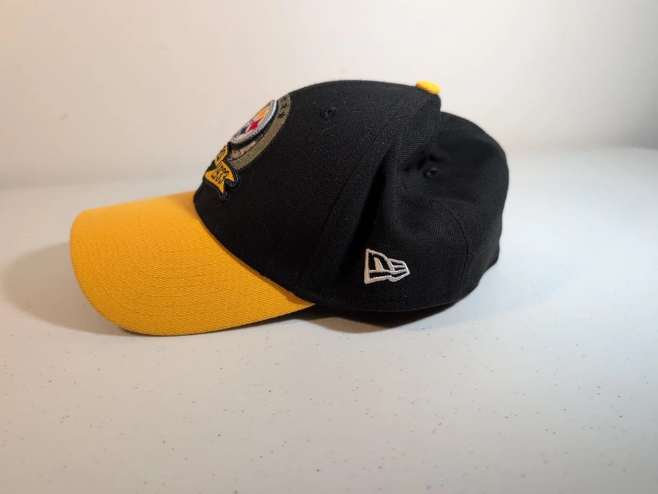 Pittsburgh Steelers NFL New Era 39THIRTY Saludo al Servicio Sombrero Flexible Talla M/L Foto 2 de 4