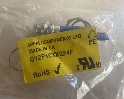 APEM Components LTD Q12P1CXXB24E 24v Blue LED Signal Light NEW