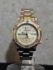 Seiko ALBA AQUA GEAR V348-6130 Day Date Quartz DIVER men Vintage Watch Japan