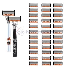 Ultra-Smooth Manual Razor Made of Stainless Steel for Men 6-Blade Safety Razor