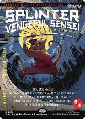 NM Foil Splinter, Vengeful Sensei - Ink-Eyes, Servant of Oni 2374