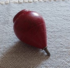 Vintage Red Wooden Spinning Top