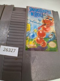 2 Nintendo family video games NES Snak Rattle n Roll +Silent Service  26327 wt12