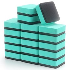 Magnetic Dry Erase Erasers 18 Pcs, Small Whiteboard Cleaners, Green