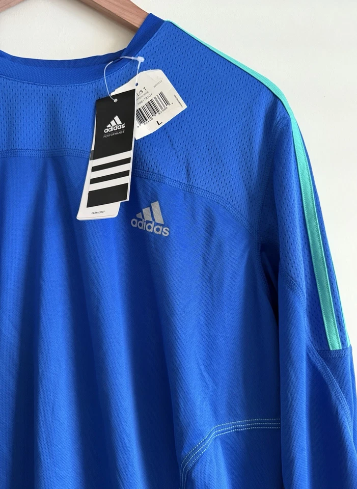Adidas Correr Manga Larga Adizero Talla GRANDE Para Hombre Clima lite, TOTALMENTE NUEVO CON ETIQUETAS Foto 2 de 4