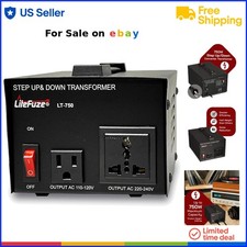 750W Voltage Converter Transformer 110V/220V Universal Socket Certified
