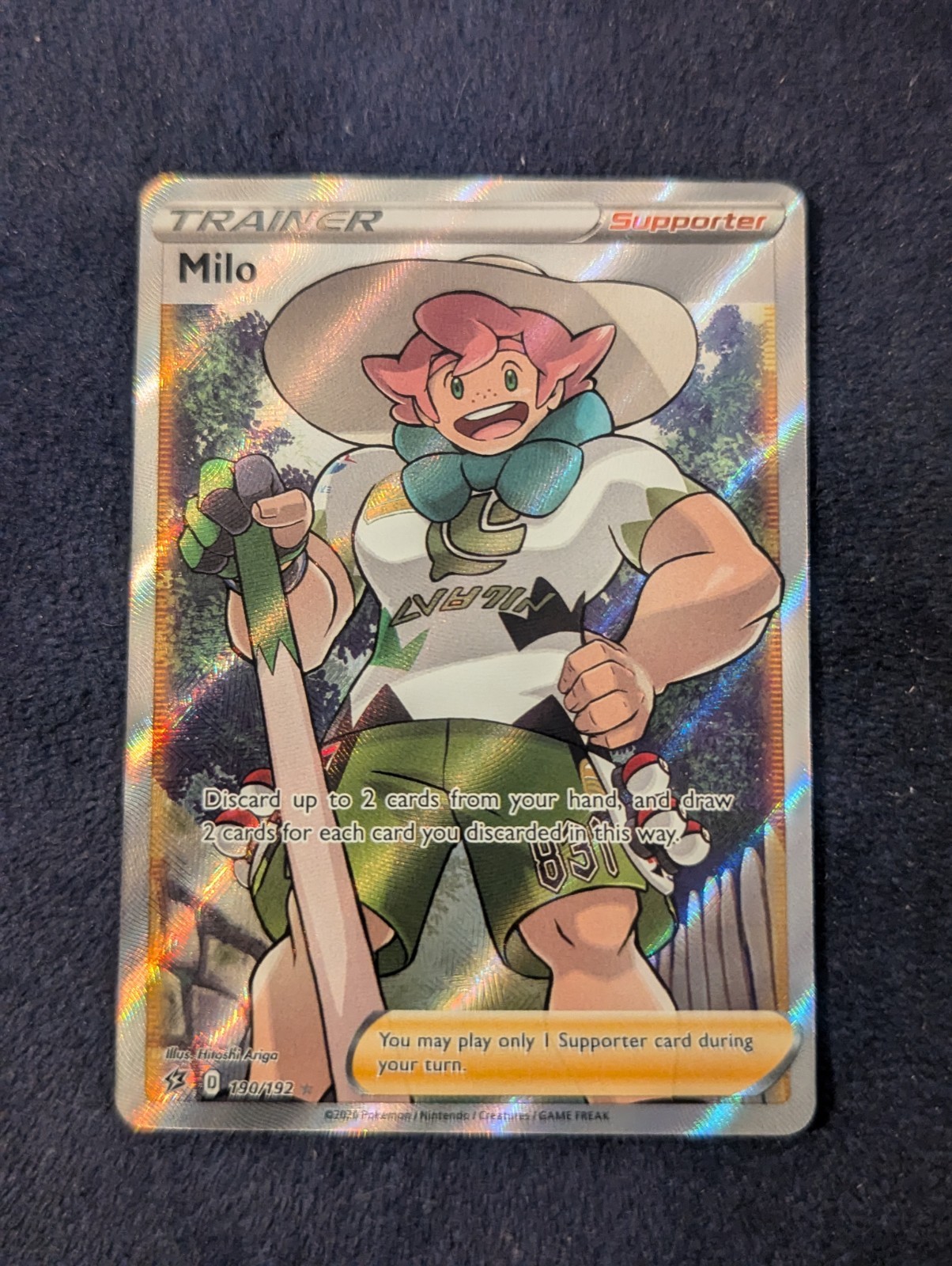 Milo 190/192 Rebel Clash NM Full Art Ultra Rare Pokemon Card