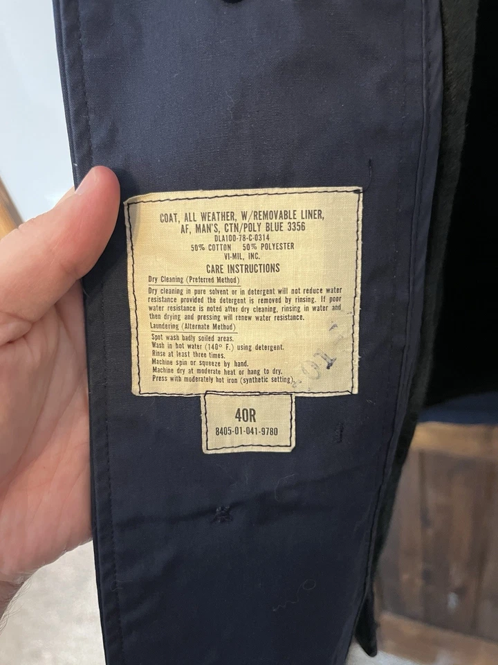 Gabardina militar de Estados Unidos para hombre 40 R, todo tipo de clima con forro ¡muy cálida!! Foto 3 de 4