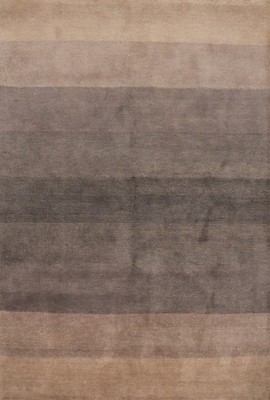 Earthy Tones Striped Area Rug 6x8 Handmade for Contemporary Living Spaces