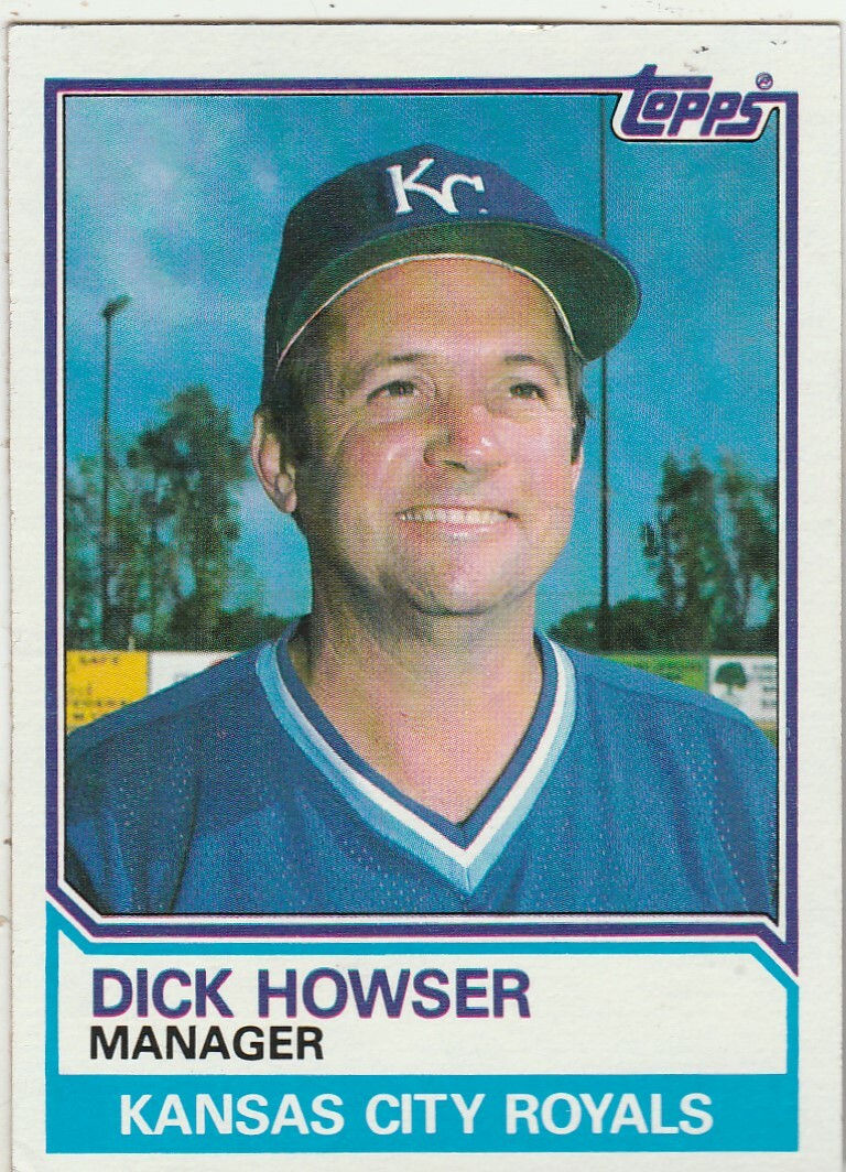 FREE SHIPPING-MINT-1983 Topps #96 Dick Howser Royals 