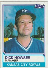 FREE SHIPPING-MINT-1983 Topps #96 Dick Howser Royals 