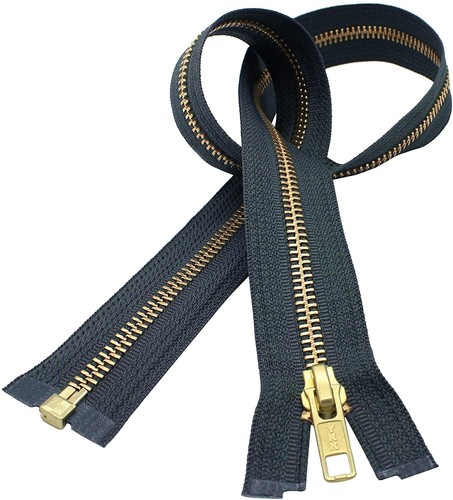 25 Inch Metal Zipper YKK #5 Golden Brass Medium Weight Separating Made in USA - Picture 78 of 112