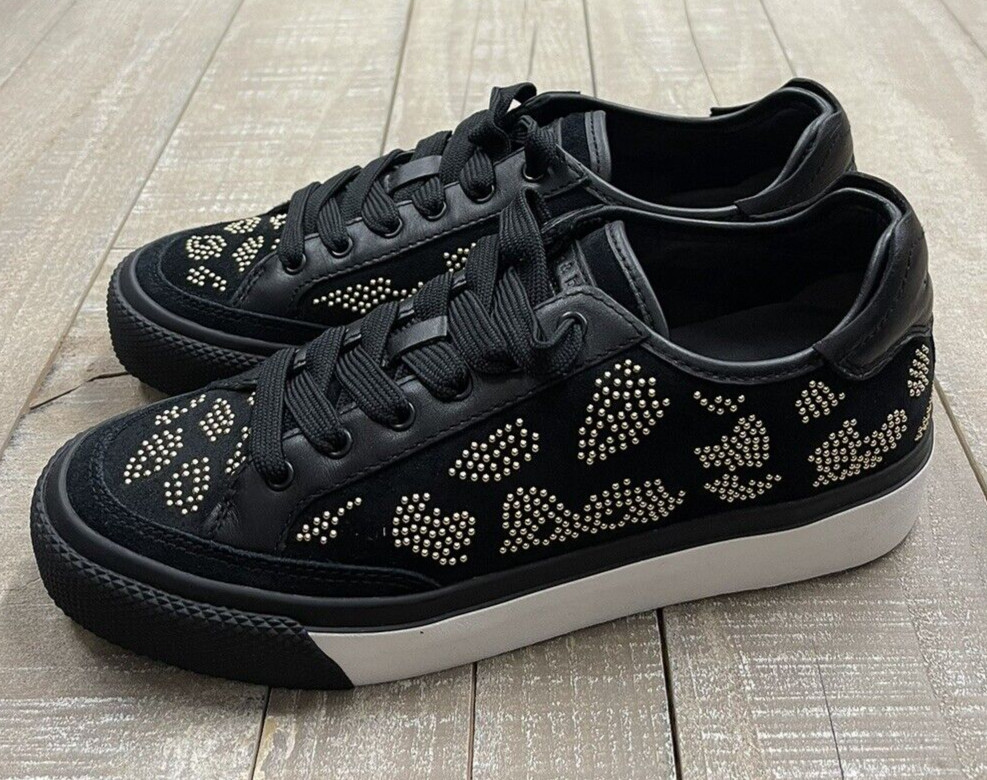 NIB 350 Rag Bone RB Army Low Sneakers In Leopard Stud Size 36 US 6