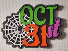 October 31st Title. Scrapbook, Card making Paper Piecing.