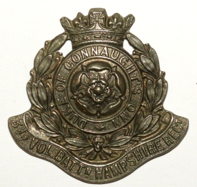BRITISH MILITARY CAP BADGES, Hampshire Regiment, 3rd Vol Bat, WWI
