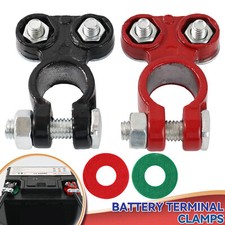 Universal Pure Lead Car Battery Terminal Connection Clamps Wire Clip w/ Washer