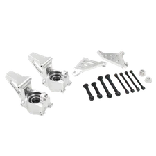 Alloy Front Hub Carrier Billet Set Silver IN US For 1/5 HPI RV KM BAJA 5b 5t