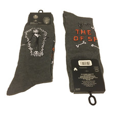The Nightmare Before Christmas Halloween 1 Pair Crew Socks Shoe Size 6-12 NWT