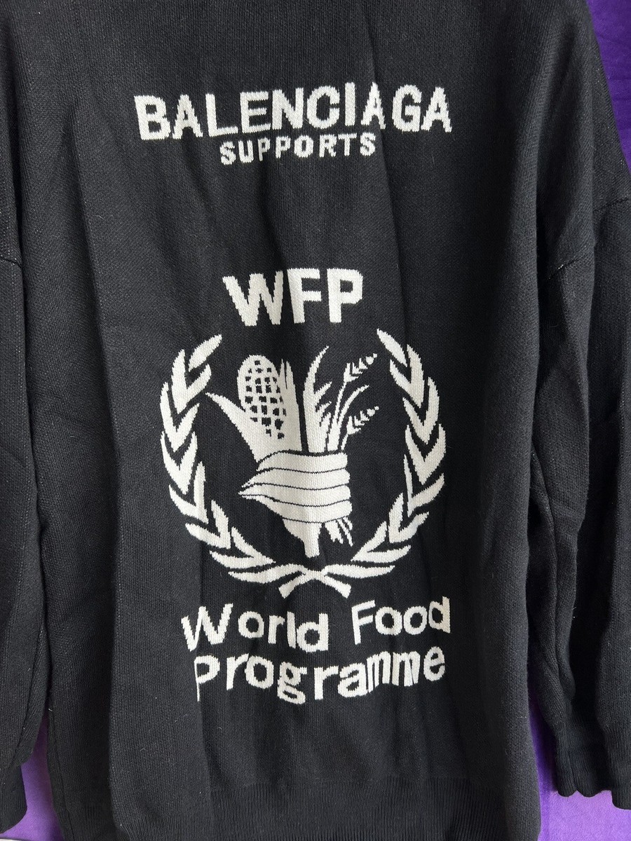 Balenciaga Black Wool Turtleneck World Food Programme Sz 34 Balenciaga Black Wool Turtleneck World Food Programme Sz 34