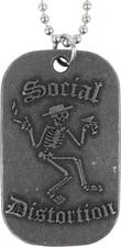 67100 Social Distortion Dancing Skeleton Music Band Gift Punk Dog Tag Necklace 