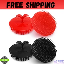 4 Pack Hair Scalp Exfoliator Brush Scalp Scrubber for Wet or Dry Hair Deep Clean