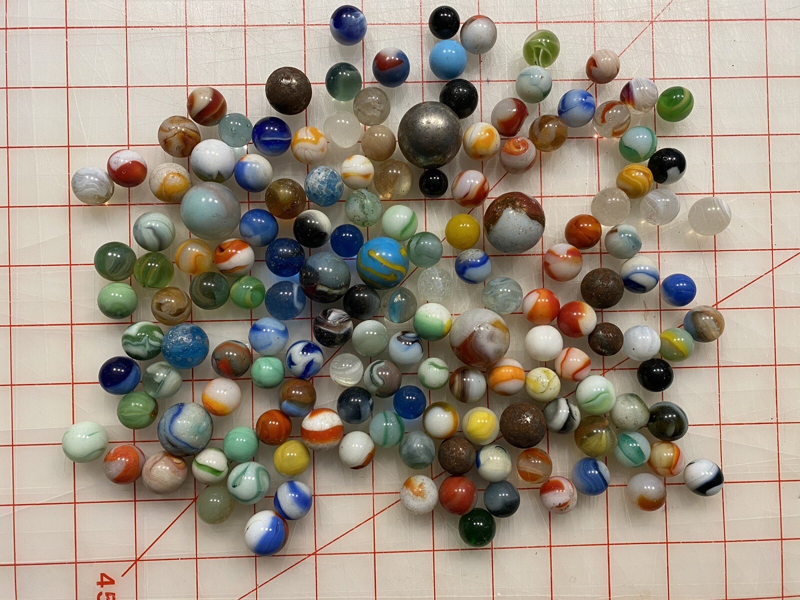 Vintage Glass Marbles Estate Sale Find 150+