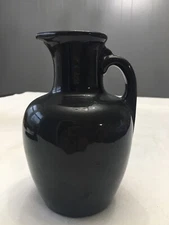 Vintage Frankoma Pottery Pitcher # 8 Sapula Red Clay Dark Brown Glaze