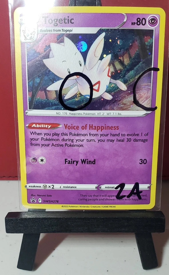 2x Double Swirl Togetic SWSH: Sword & Shield Promo Card SWSH276 Cosmos Rare 2A - Image 2 of 3
