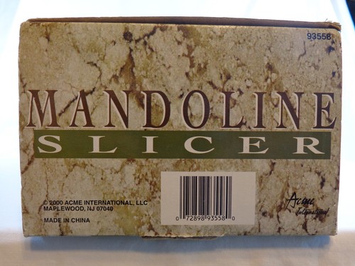MANDOLINE SLICER with 3 Julienne Blades Black Stainless Acme Intl 93558 - Picture 11 of 11