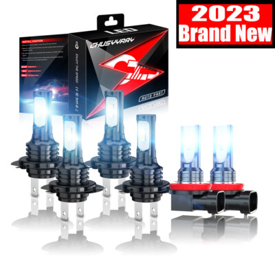 For Mercedes Benz GL450 2007-2012 E320 2008-2009 LED Headlight+Fog Light Bulbs