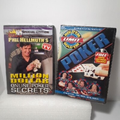 2 DVD Lot Hold Em Limit Poker & Phil Hellmuth's Million Dollar Online Secrets 