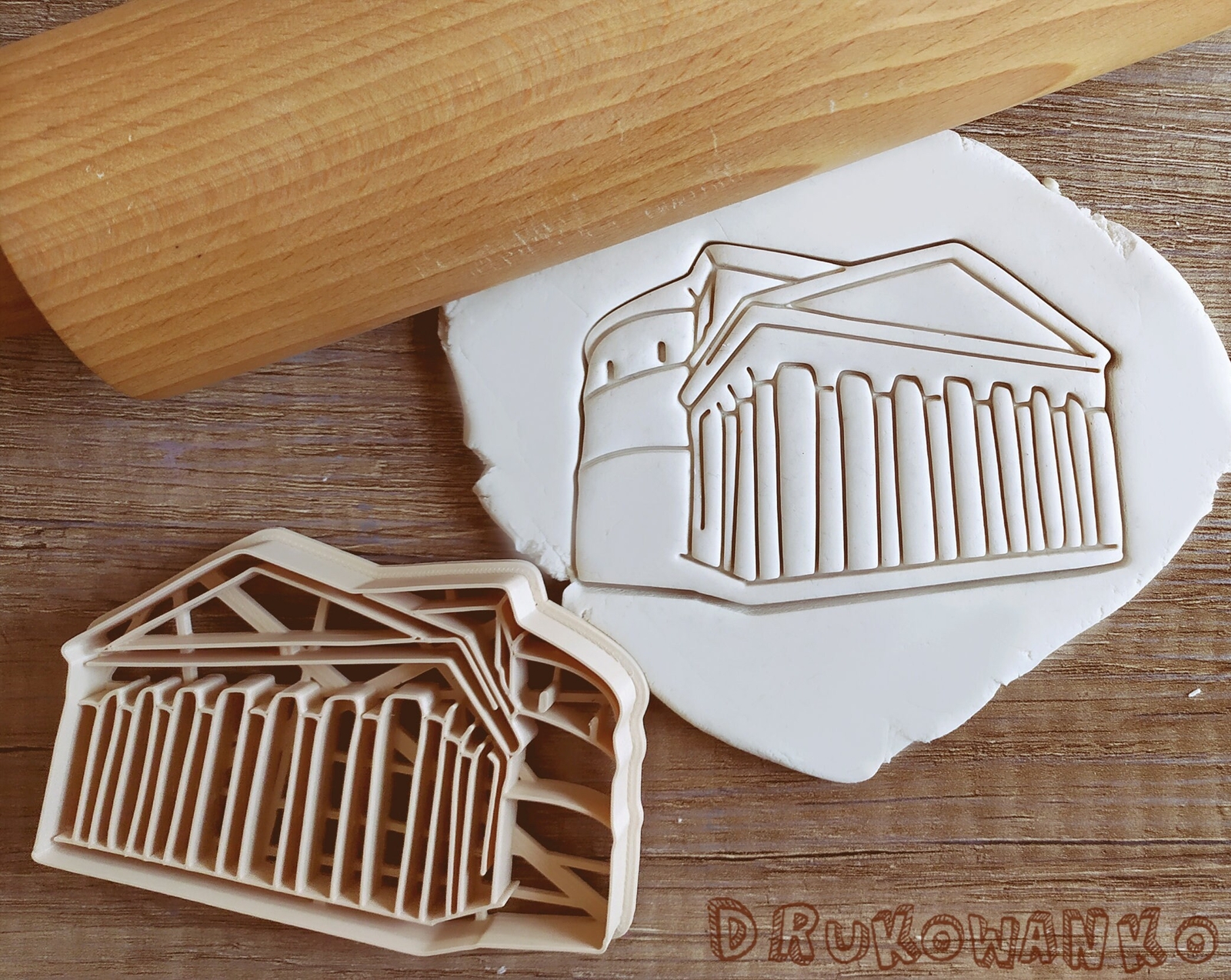 Parthenon Symbol Monument Cookie Cutter Pastry Fondant Dough