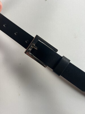 Straight To Hell Black Leather Belt Size 28 Unisex New Without Tags