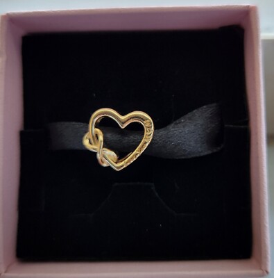 New 100% Authentic 14K Gold Pandora Love You Mom Infinity Heart