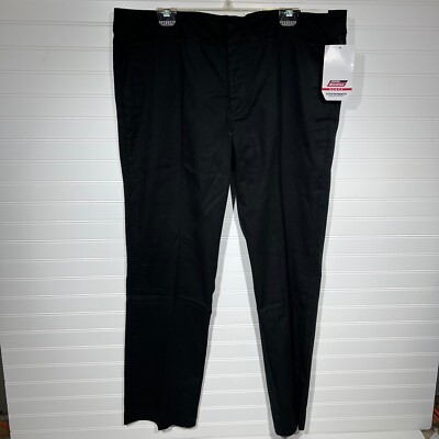 Genuine Dickies Women's Perfectly Slimming Pant Straight Fit  SIZE 18 REG Black
