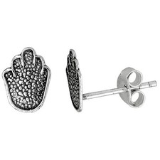 Sterling Silver Hand Stud Earrings