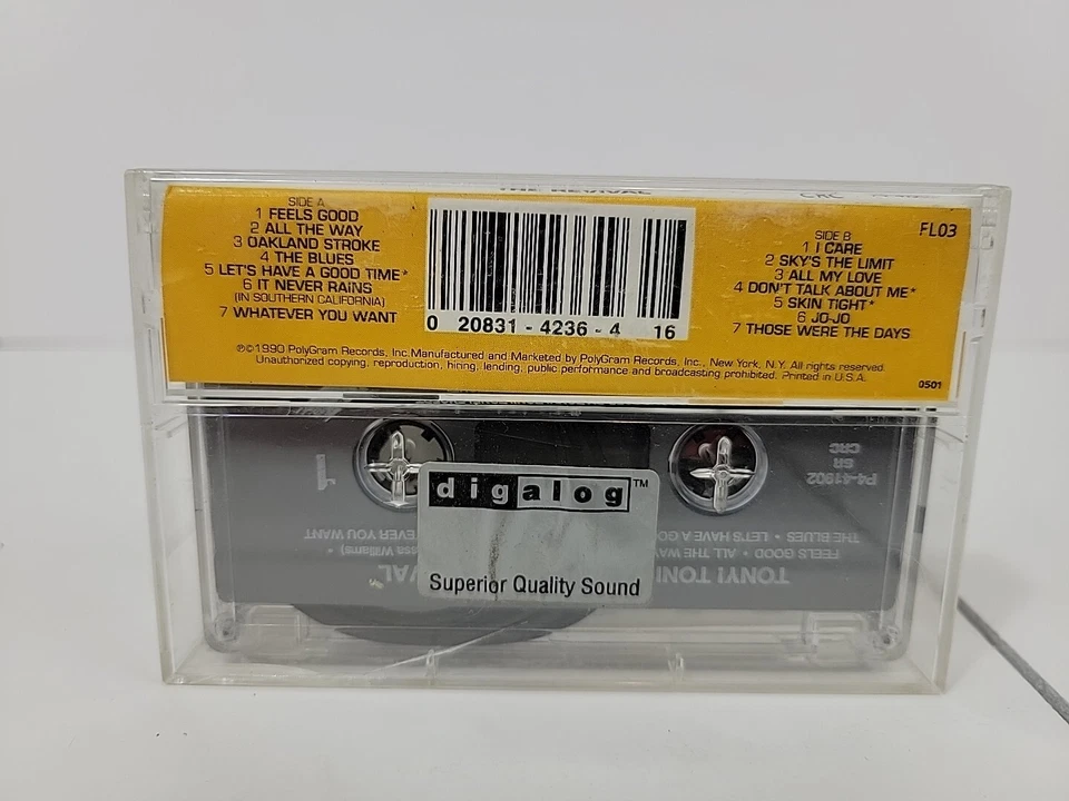TONY TONI TONE Cassette Tape THE REVIVAL Funk Soul RnB 1990 Polygram Foto 2 de 4