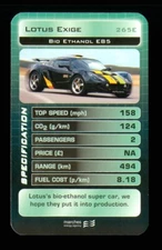 1 x info card Eco Vehicle LOTUS EXIGE 265E BIO ETHANOL E85 - R014
