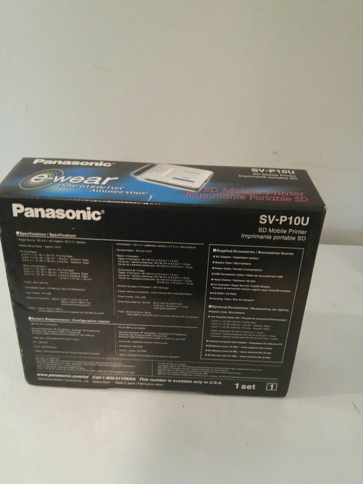 Panasonic e-wear SD Mobile Printer Model SV-P10U NIB - Image 4 of 4