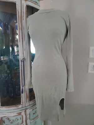 light green ribbed dress Cynthia Green Maxi Dress main image 0