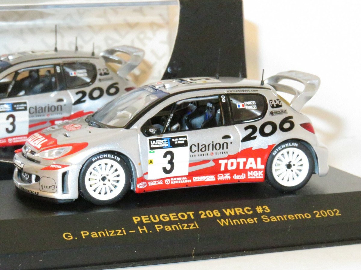 Peugeot 206 WRC - Vainqueur Rallye Sanremo 2000 - IXO 1/43 - Occasion